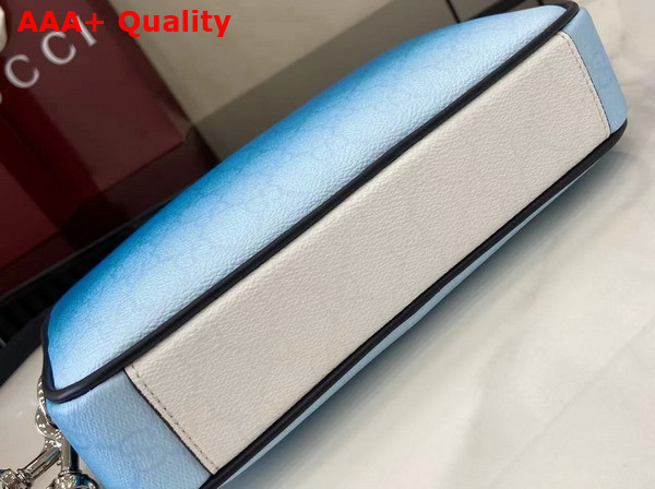 Gucci Chroma Small Crossbody Bag Gradient Blue GG Monogram Coated Fabric 835691 Replica