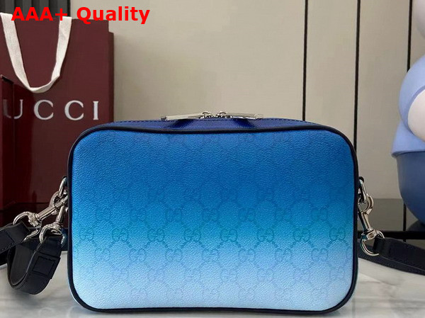 Gucci Chroma Small Crossbody Bag Gradient Blue GG Monogram Coated Fabric 835691 Replica