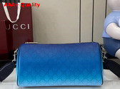 Gucci Chroma Small Cylinder Bag Gradient Blue GG Monogram Coated Fabric 839325 Replica