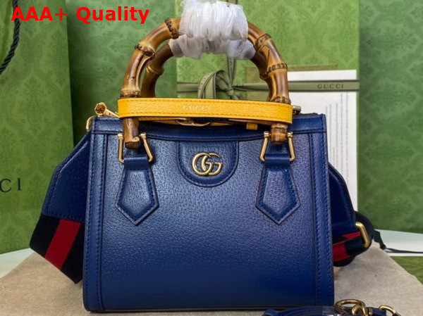 Gucci Diana Mini Tote Bag in Royal Blue Leather 702732 Replica