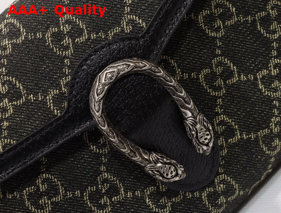 Gucci Dionysus GG Mini Chain Bag Black and Ivory GG Denim Jacquard 401231 Replica