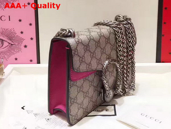Gucci Dionysus GG Supreme Mini Bag with Pink Suede Trim Replica