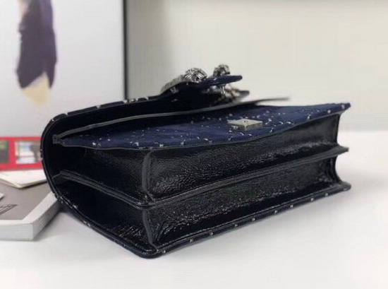 Gucci Dionysus GG Velvet Small Shoulder Bag Blue GG Velvet