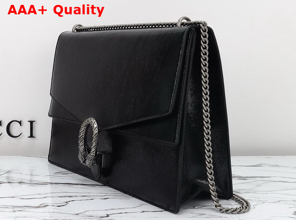 Gucci Dionysus Large Shoulder Bag in Black Patent Leather 795003 Replica
