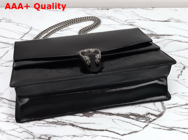 Gucci Dionysus Large Shoulder Bag in Black Patent Leather 795003 Replica