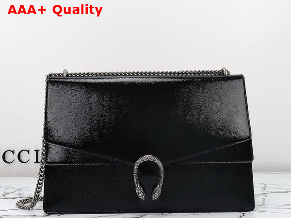 Gucci Dionysus Large Shoulder Bag in Black Patent Leather 795003 Replica
