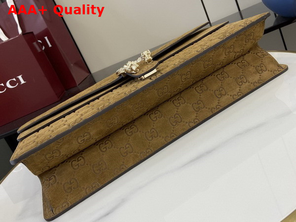 Gucci Dionysus Large Shoulder Bag in Brown GG Suede 795003 Replica