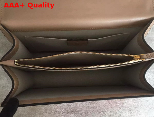 Gucci Dionysus Leather Top Handle Bag Nude Green Red Leather Medium Size Replica