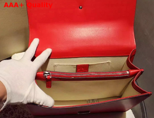 Gucci Dionysus Leather Top Handle Bag in Red Calf Leather Replica
