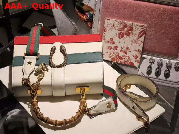 Gucci Dionysus Leather Top Handle Bag in White Replica