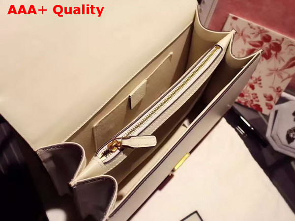 Gucci Dionysus Leather Top Handle Bag in White Replica