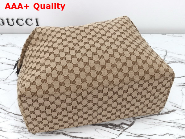 Gucci GG Canvas Medium Duffle Bag in Beige and Dark Brown GG Canvas 821668 Replica