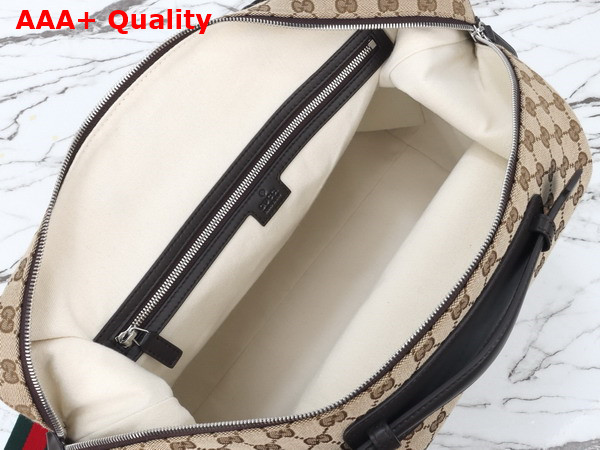 Gucci GG Canvas Medium Duffle Bag in Beige and Dark Brown GG Canvas 821668 Replica