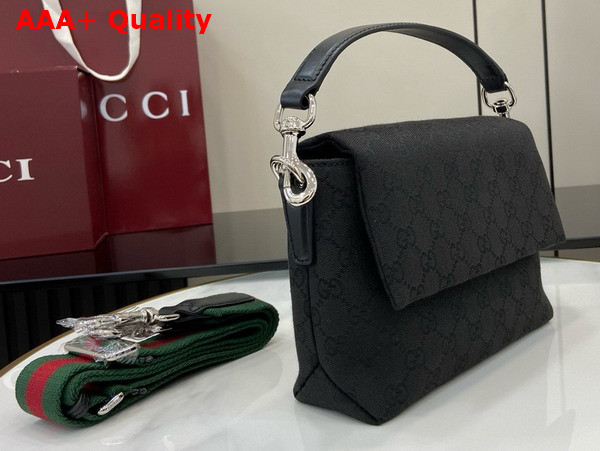 Gucci GG Canvas Small Crossbody Bag in Black GG Canvas 821617 Replica