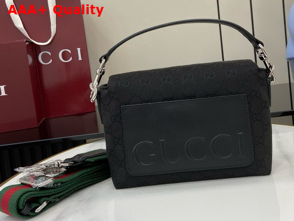 Gucci GG Canvas Small Crossbody Bag in Black GG Canvas 821617 Replica