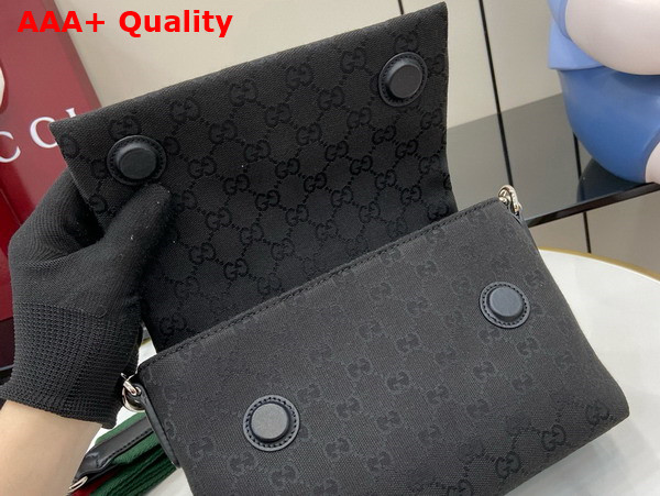 Gucci GG Canvas Small Crossbody Bag in Black GG Canvas 821617 Replica