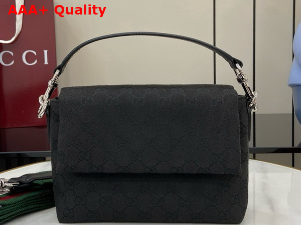 Gucci GG Canvas Small Crossbody Bag in Black GG Canvas 821617 Replica