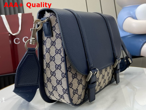 Gucci GG Crossbody Bag in Beige and Blue GG Canvas 794872 Replica
