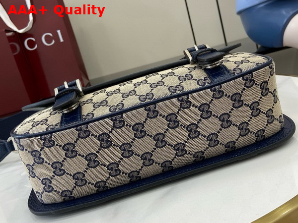 Gucci GG Crossbody Bag in Beige and Blue GG Canvas 794872 Replica