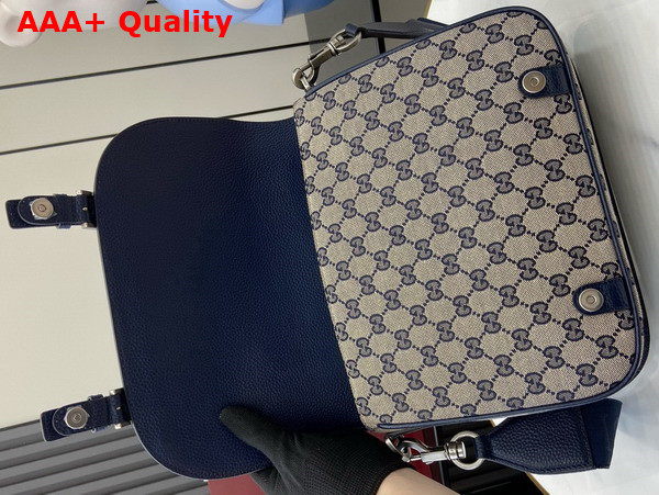 Gucci GG Crossbody Bag in Beige and Blue GG Canvas 794872 Replica