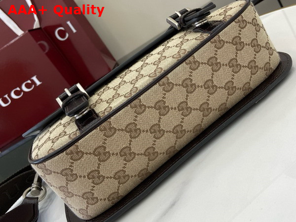Gucci GG Crossbody Bag in Beige and Dark Brown GG Canvas 794872 Replica