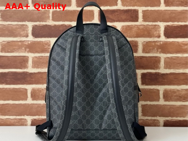 Gucci GG Emblem Medium Backpack in Black New GG Monogram Coated Fabric 821159 Replica