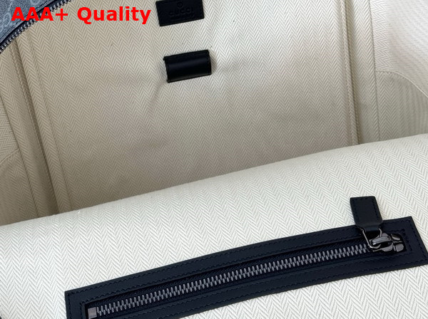 Gucci GG Emblem Medium Backpack in Black New GG Monogram Coated Fabric 821159 Replica