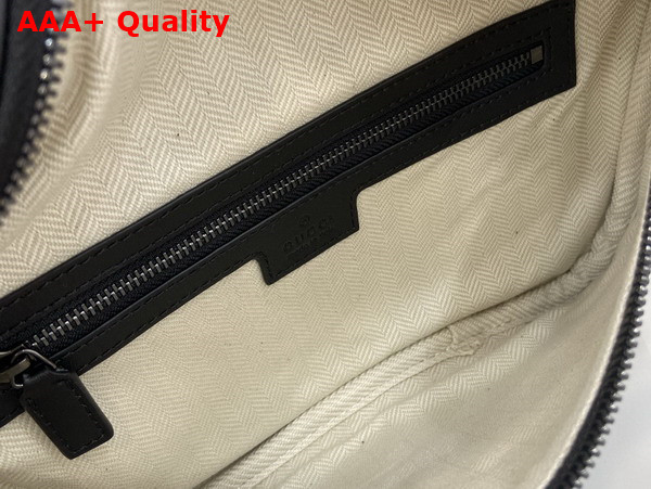Gucci GG Emblem Medium Belt Bag in Black New GG Monogram Coated Fabric 821162 Replica