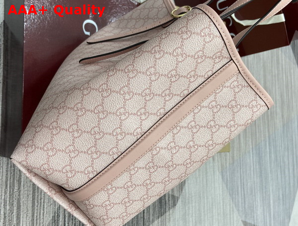 Gucci GG Emblem Medium Tote Bag in Light Pink GG Monogram Coated Fabric 815213 Replica