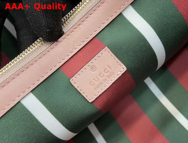 Gucci GG Emblem Medium Tote Bag in Light Pink GG Monogram Coated Fabric 815213 Replica