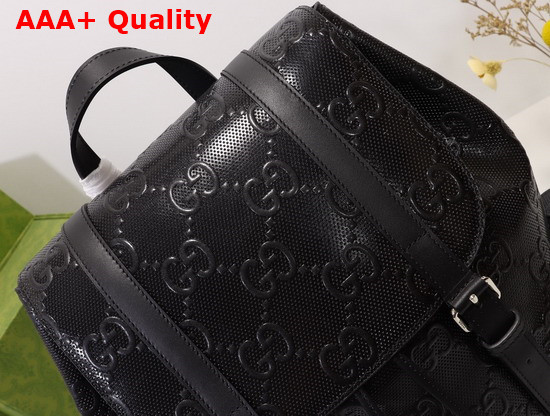 Gucci GG Embossed Backpack Black GG Embossed Leather 625770 Replica