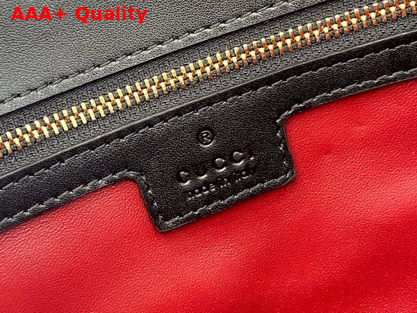 Gucci GG Marmont Large Shoulder Bag in Black Matelasse Chevron Leather 788371 Replica