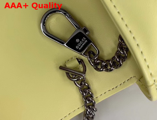 Gucci GG Marmont Matelasse Leather Super Mini Bag Pastel Yellow Leather 476433 Replica