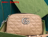 Gucci GG Marmont Matelasse Shoulder Bag in Rose Beige Leather 447632 Replica
