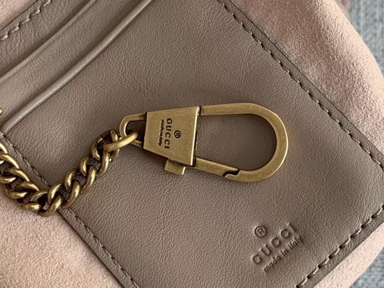Gucci GG Marmont Mini Bucket Bag Dust Pink Leather 575163