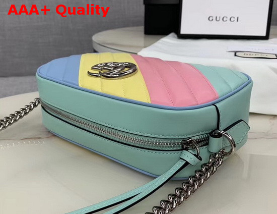 Gucci GG Marmont Small Shoulder Bag in Multicolored Pastel Leather 447632 Replica