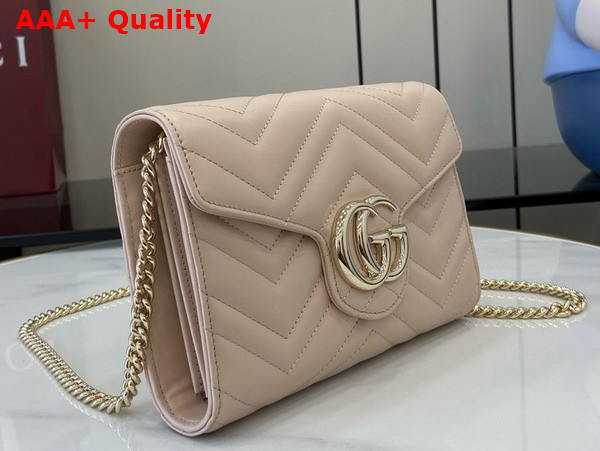 Gucci GG Marmont Super Mini Bag in Light Pink Matelasse Chevron Leather 474575 Replica