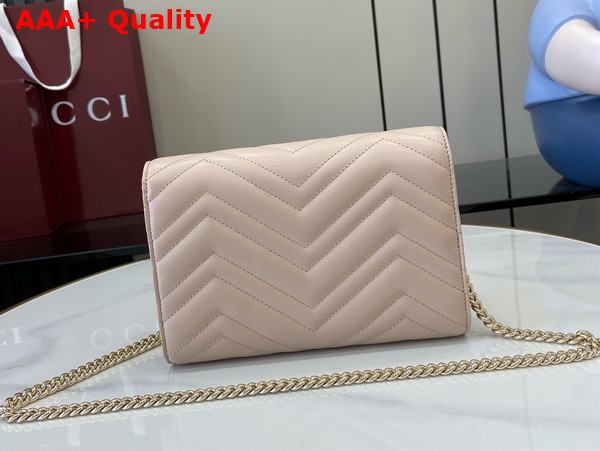 Gucci GG Marmont Super Mini Bag in Light Pink Matelasse Chevron Leather 474575 Replica