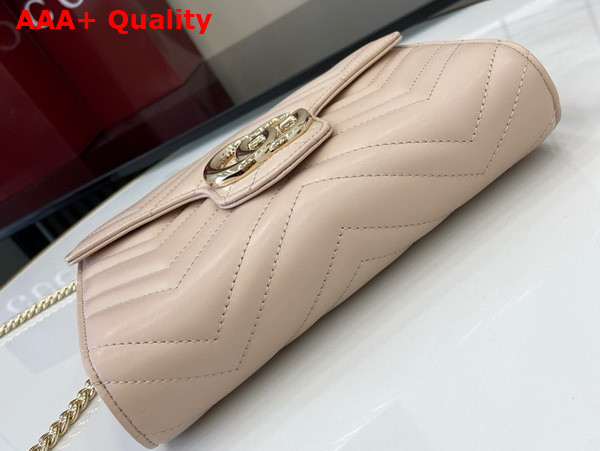 Gucci GG Marmont Super Mini Bag in Light Pink Matelasse Chevron Leather 474575 Replica