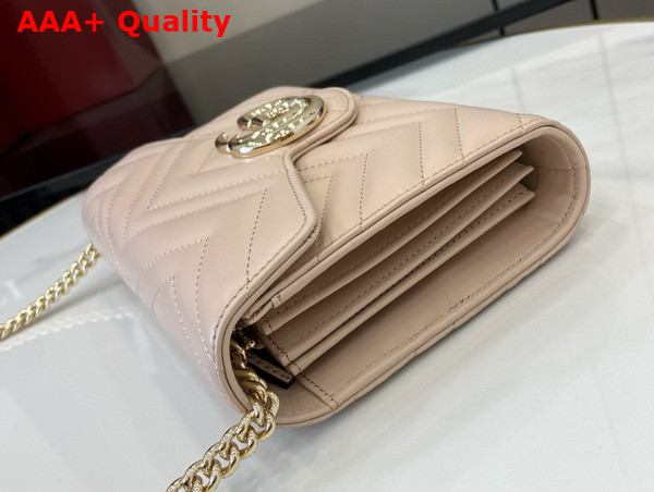 Gucci GG Marmont Super Mini Bag in Light Pink Matelasse Chevron Leather 474575 Replica