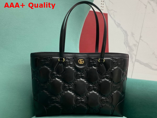 Gucci GG Matelasse Leather Medium Tote in Black 631685 Replica