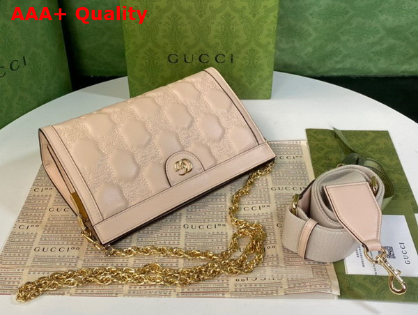 Gucci GG Matelasse Leather Small Bag in Beige 702200 Replica