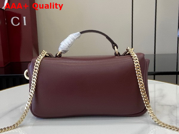 Gucci GG Milano Mini Top Handle Bag in Rosso Ancora Red Puffy Leather 806017 Replica