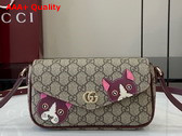 Gucci GG Mini Shoulder Bag with Cat Detail 818764 Replica