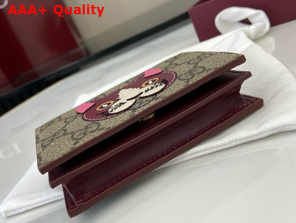 Gucci GG Mini Wallet with Cat Detail 818767 Replica