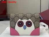Gucci GG Mini Wallet with Owl Detail 818767 Replica