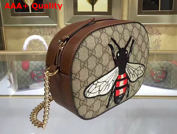Gucci GG Supreme Mini Chain Bag with Embroidered Bee Replica