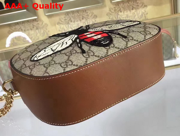 Gucci GG Supreme Mini Chain Bag with Embroidered Bee Replica