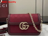 Gucci Go Small Shoulder Bag in Rosso Ancora Red GG Canvas 826761 Replica