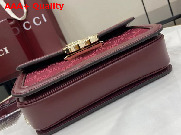 Gucci Go Small Shoulder Bag in Rosso Ancora Red GG Canvas 826761 Replica